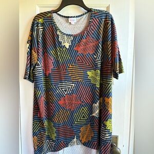 LuLaRoe Multicolor Geometric Pattern Top
